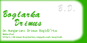 boglarka drimus business card